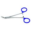Blue Needle Nose Pliers Angled Beak Grasping Forceps Color Coated Handle