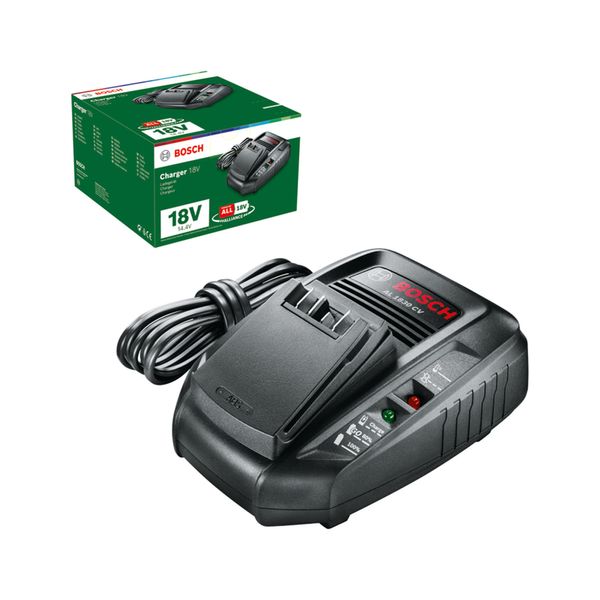 Bosch Home and Garden 18V Battery Charger (AL 1830 CV, Intelligent charging, Ready to Go signal, Power for ALL system, 3A charge current)