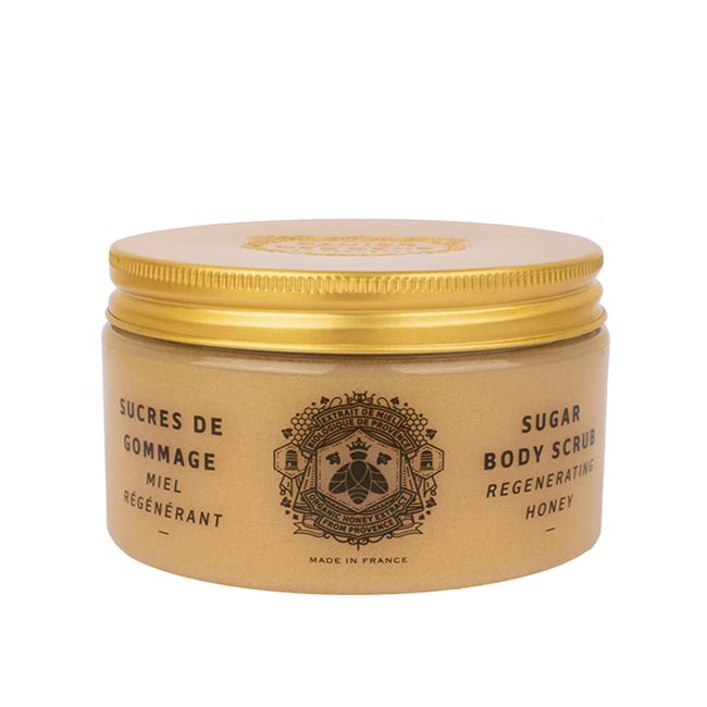 Panier des Sens Honey Sugar Body Scrub with Shea Butter - Exfoliating Body scrub for Men & Women - Made in France & 99% natural - 300g