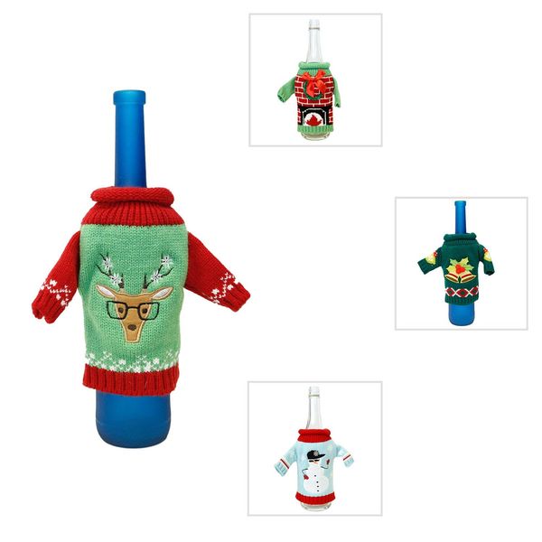 Ugly Christmas Sweater Wine Bottle Cover