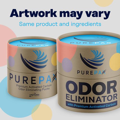 PUREPAX Odor Eliminator For Small Spaces - Premium Activated Carbon Charcoal Unscented 3 Count - Strong Odor Remover for Shoes, Fridge, Diaper Pail, Closet, Drawers, Car, Locker, Gym Bag