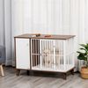 Furniture Style Dog Crate, w/ Wooden Top, Door, for Small Dogs, Brown