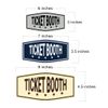 Fancy Ticket Booth Sign (Black) - Large