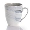 16 Piece Black and White Marble Stoneware Dinnerware Set Dishwasher Safe