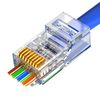 PETECHTOOL RJ45 Cat6 Cat5 Connector Ends Gold Plated 8P8C Ethernet Pass Through Plug(100Pack)