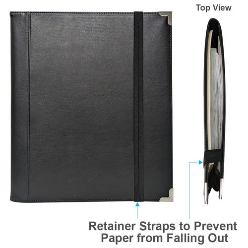 New! MSP Big Band Sheet Music Folder | 11.5" x 13.75" - Sheet Music Folios Storage Folder with Straps Closures for Band, Orchestra, Soloist, Piano - Instrument Player (MSP-240-Black)