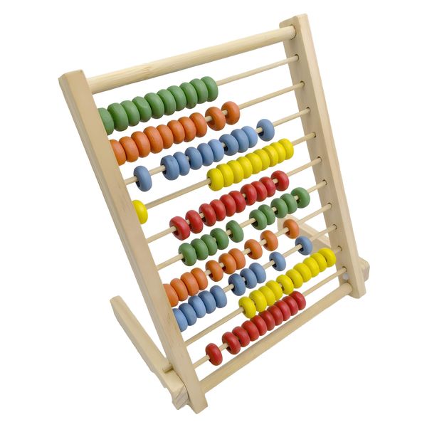 MAGIKON Wooden Counting Number Frame, 10 Rows Abacus for Learning Math (8-Inch)