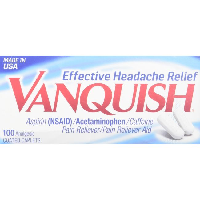 Vanquish Extra Strength Pain Reliever Caplets, 4 Count