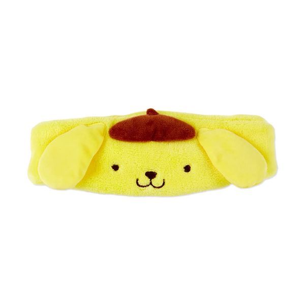 Sanrio 986178 Sanrio Hair Band Hair Turban Headband, Yellow, Pompompompurin, Face Washing, Makeup, One Size Fits Most, Girls, Character