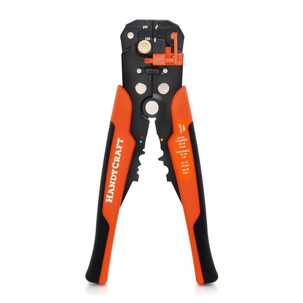 HandyCraft 5-in-1 Wire Stripper, Cutter & Crimper – Automatic Stripping Tool for 10-24 AWG Electrical Wires – Multi-Function Precision Hand Tool