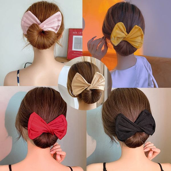 Doyeemei Popular Set of 5, Bun Hair Maker, Women's, Bun Goods, Scrunchy, Girls, Bun Hair Arrangement, Hair Bun Maker, Clever Bun Cloth, Fashion, Decoration, Hair Elastics, Elegant, Hair Accessories, Summer, Cute, Hair Ornament, Hair Band, Easy Ribbon, Gif