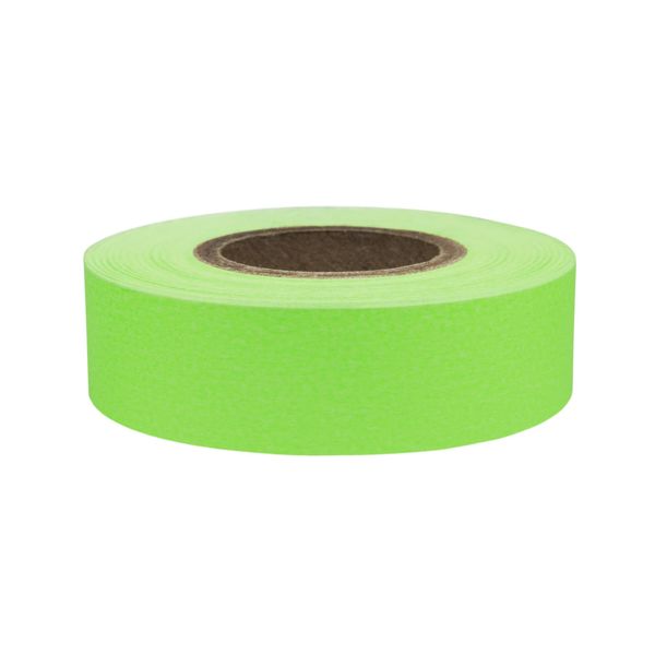 ChromaLabel 0.75 Inch Clean Remove Color Code Tape, 500 Inch Roll, Fluorescent Green