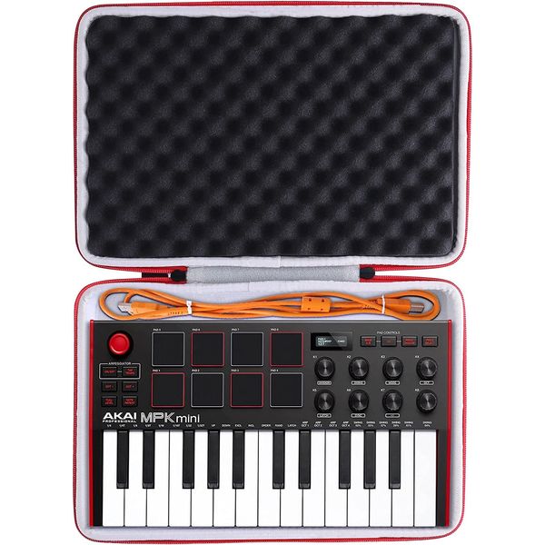 co2CREA Case Hart reiseschutzhülle Etui Tasche für AKAI Professional MPK Mini MK3 /Mini Play MK3 25-Tasten USB MIDI Keyboard Controller,Nur Hülle