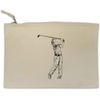 'Golf Lady' Canvas Clutch Bag/Accessory Case (CL00037186)