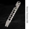 Hamans Titanium EDC Pliver Multi Tool Clover Bottle Opener Nail Puller Pocket Size EDC Multitool, QG04