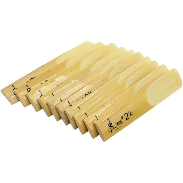 【The Best Deal】OriGlam 10pcs Alto Sax Saxophone Reeds 2.5 Reed, Alto bE Saxophone Reeds Lade Bamboo 2-1/2 Reed Strength 2.5 for Clarinet, Soprano or Alto Sax