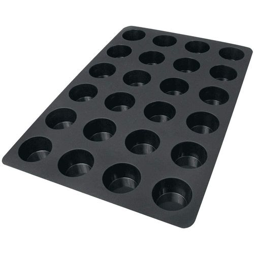 Silikomart SQ009 Baking and Freezing Mold with 24 Muffin Cavities, Each 2.72 Inch Diameter x 1.54 Inch High