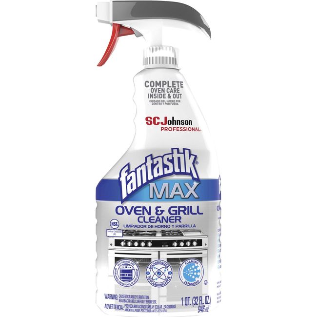 SC Johnson Professional, Fantastik Max Oven & Grill Cleaner Spray, Cleans Inside and Out, 32 Oz, Pack of 8