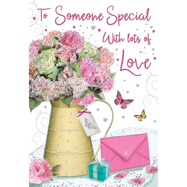 Piccadilly Greetings Birthday Card Someone Special - 9 x 6 inches - Regal Publishing, C80099, Pink