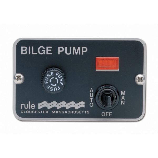 Rule 41 Marine Deluxe Panel Switch (12-Volt), Black, 3-1/4" L x 2" W,999