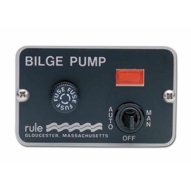 Rule 41 Marine Deluxe Panel Switch (12-Volt), Black, 3-1/4" L x 2" W,999