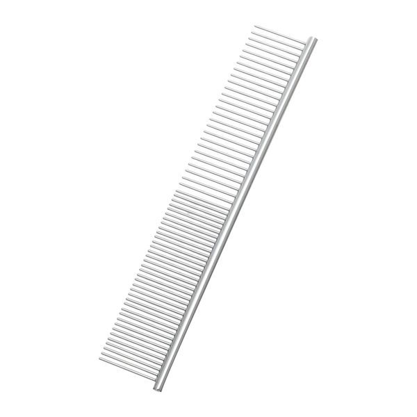 Pet Grooming Comb Stainless Steel Pet Grooming Combs 7.48"x1.38" Silver Tone