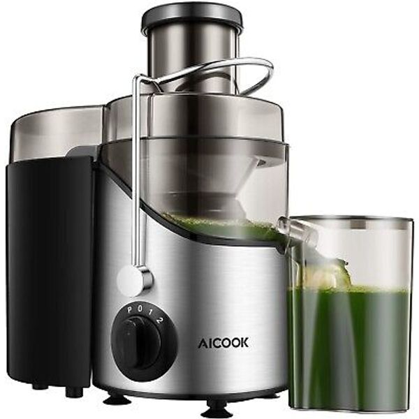 Juice Extractor Aicook w/ 3'' Wide Mouth, 3 Speed Centrifugal Juicer, BPA-Free