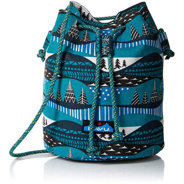 KAVU Bucket Bag Canvas Sling Purse Bag - Winterscape