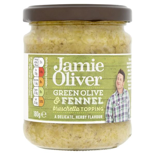 German direct purchase Jamie Oliver "Bruchetta - Green Olive & Fennel" 180g, 1 pc, see details