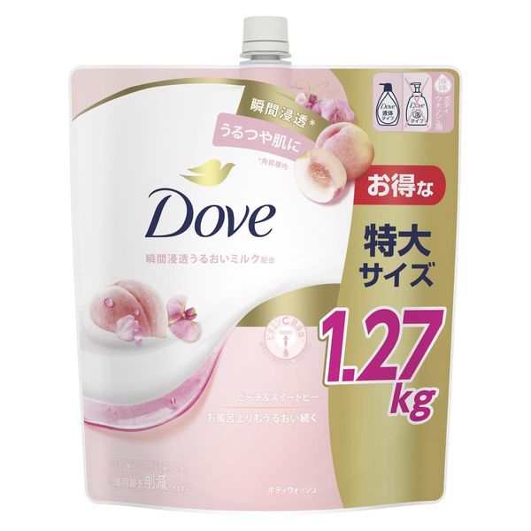 Dove Body Soap Peach &amp; Sweet Pea Refill Large Capacity