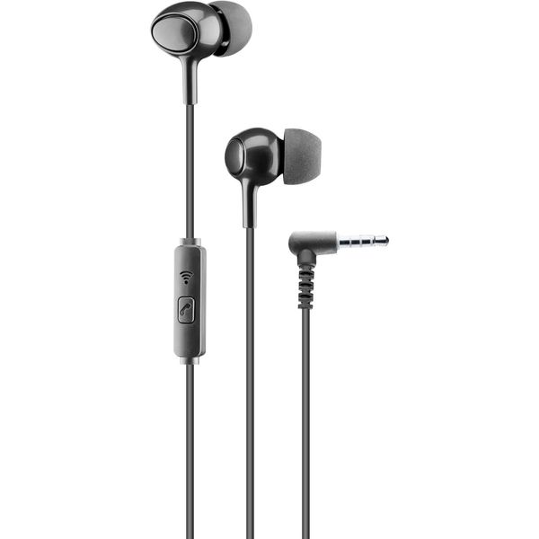 Cellularline AUINEARK Voice Ultra-Light in-Ear Headphones for Smartphones - Black