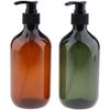 POFET 2x Empty Translucent PET Shampoo Conditioner Pump Bottles Container 500ml