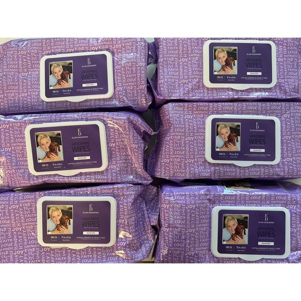 600 pcs Pet Wipes for Dog Puppy Bath Clean Grooming Sulfate Free LAVENDER