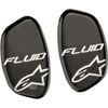 Alpinestars Fluid Knee Brace Replacement Hinge Cover Stickers Black/Silver OS