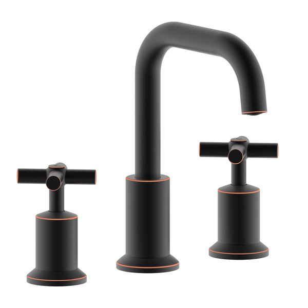 Duttao DF-1309CCH-ORB 8 Inch 2 Handle Widespread Bathroom Sink Faucet with Push up Pop-up Drain, Certified to Comply with UPC, IPC, NSF61-9, AB1953, WaterSense Certified,Oil Rubbed Bronze Finish