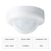 SEBSON Motion Detector Surface-Mounted Indoor – Presence Detector – Suitable for LED, Programmable, Ceiling Mounting, Infrared Sensor Range 20 m / 360°, 3-Wire
