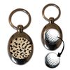 BadgeBeast.co.uk Leopard Print - Silver Golf Ball Marker Key Ring