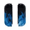 eXtremeRate DIY Shell Buttons for Nintendo Switch & Switch OLED, Blue Flame Patterned Custom Housing Case with Full Set Buttons for Joycon Controller [Shell Only, NOT Joycon]