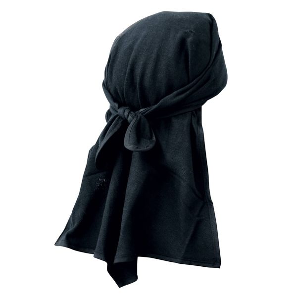 COVER WORK FT-264 Cotton Gauze Towel Head Cover, F, Black