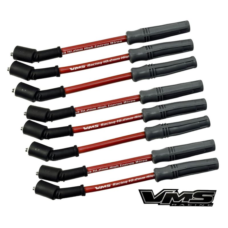 VMS RACING 10.2mm High Performance Engine Spark Plug Cables Ignition ...