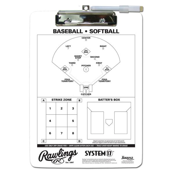 Rawlings | Dry-Erase Coach's Clipboard | Baseball/Softball