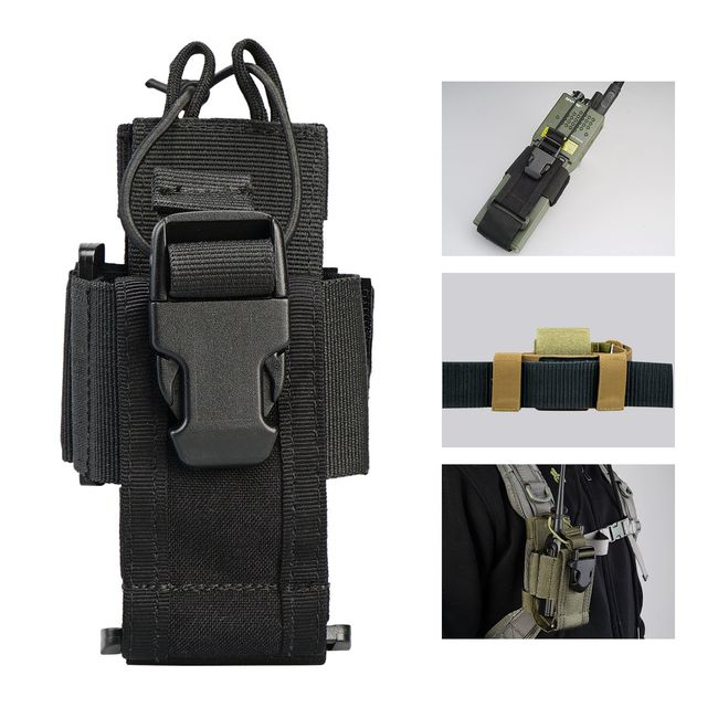 Outdoor Molle Nylon Military Radio Walkie Talkie Holder Bag Pouch 
