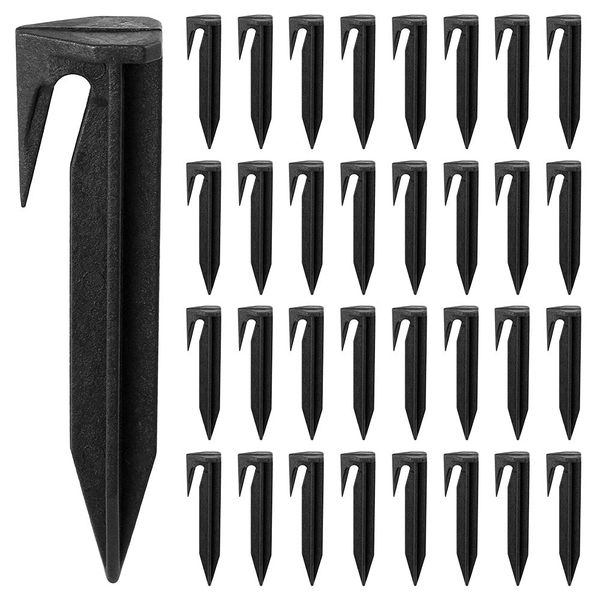 100Pcs Pegs for Robotic Lawnmower Boundary Cables, Ground Anchor, Ground Hooks, Ground Spikes, Hooks for Robotic Lawnmowers, Boundary Cable, Boundary Wire, Compatible with Gardena, Worx, Bosch