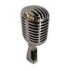skull microphone, dynamic microphone, silver