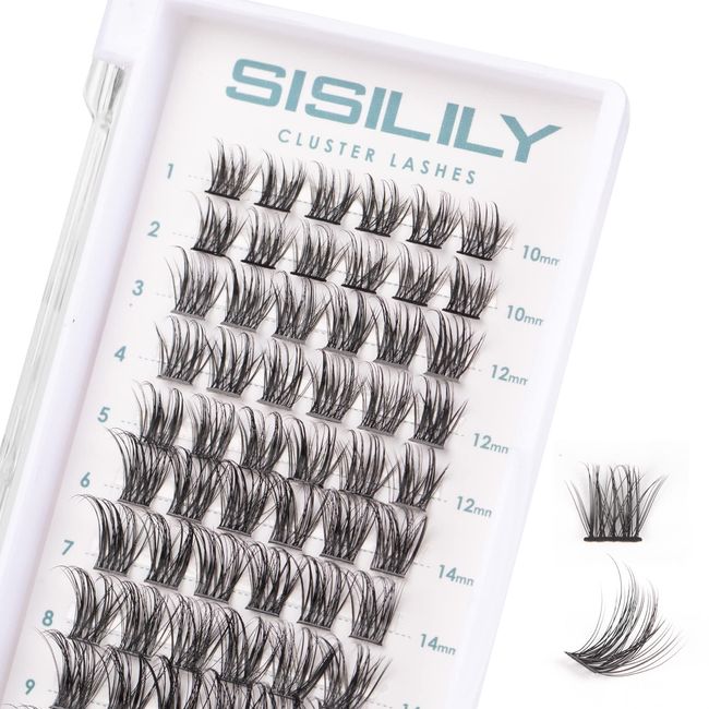 Lash Clusters Individual Lashes DIY Eyelash Extensions 72 Pcs C D Curl Clusters Lashes Mega Volume Eyelash Clusters Extensions Clusters Lash Wispy Natural Lashes Cluster Easy to Apply (S06-10-16MIX)