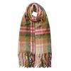 Clayre & Eef Winterschal Damen 35x212 cm Grün Synthetisch