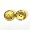 10 x 22mm Hammered Gold Metallic Buttons