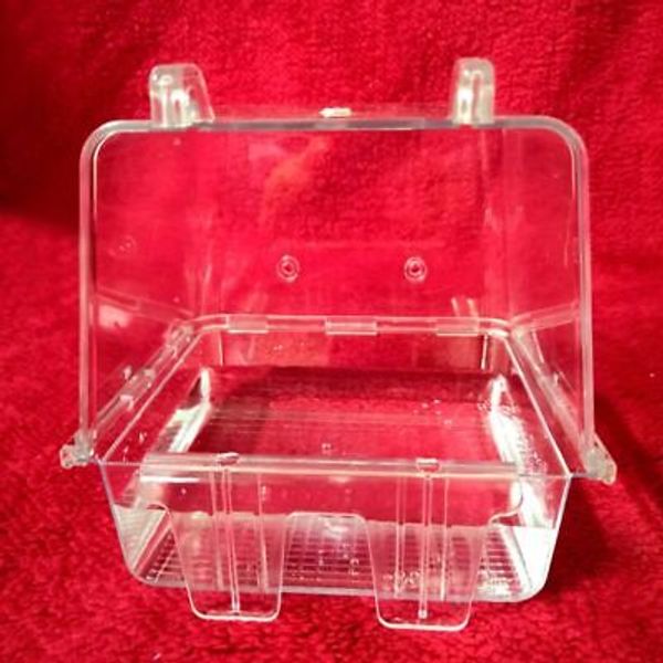 Hanging Bird Bath Cage Pet Cage Accessories Acrylic Box Parrot Bathing