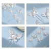 Doyime Hairpin Pearl Pin (Set of 6) Butterfly Pearl U Pin Hair Ornament Wedding Kimono Coming-of-Age Ceremony Graduation Ceremony Kimono Bride Everyday Use Hair Accessory Silver