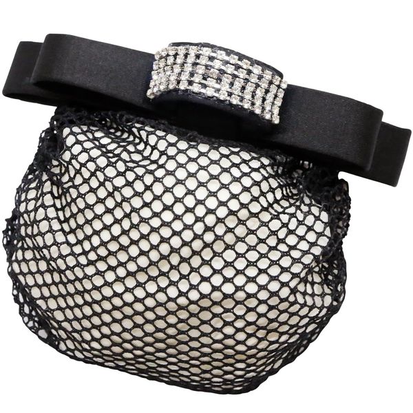 [Normal Barrette] Chignon, Black, Simple, Bun Net, Bundle, Hair Accessory, Magic Style